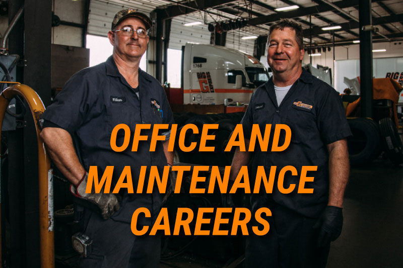 office, maintenance, careers, big g express